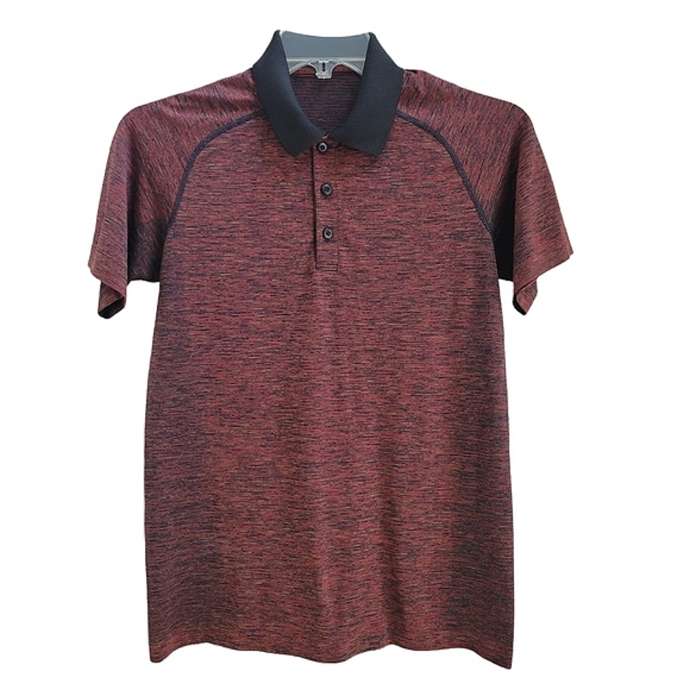 Lululemon Men's Metal Vent Tech Collar Short Sleeve Seamless Polo Shirt Size S - Picture 2 of 15
